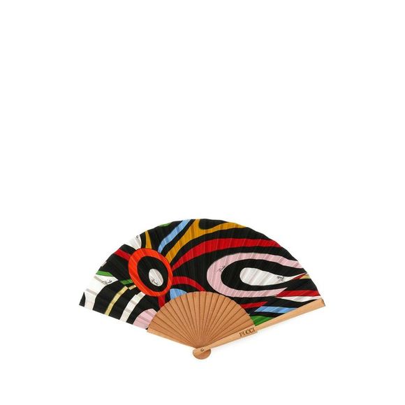 EMILIO PUCCI Handbags - EMILIO PUCCI Fabric And Wood Printed Fan